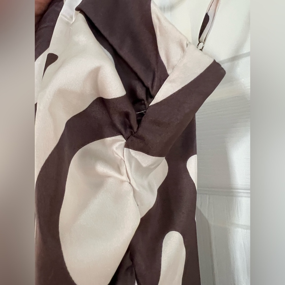 Chocolate brown and cream maxi dress - Picture 6 of 14